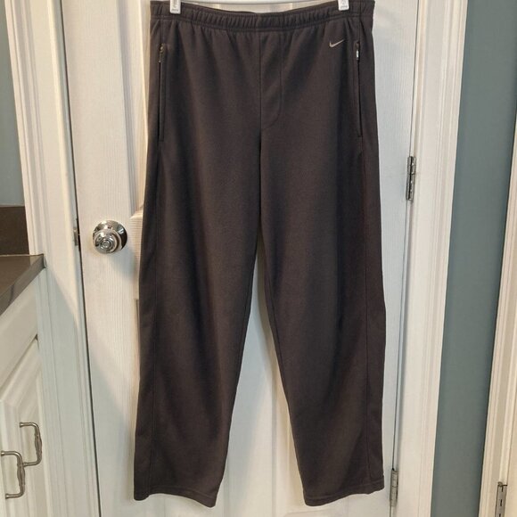 Nike Therma-Fit Fleece Athletic Sweatpants With Dual Zip Pockets Size Medium - Picture 3 of 7